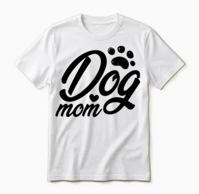 Dog Mom Unisex T-Shirt - White