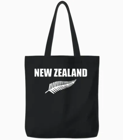 New Zealand Tote Bags - Black