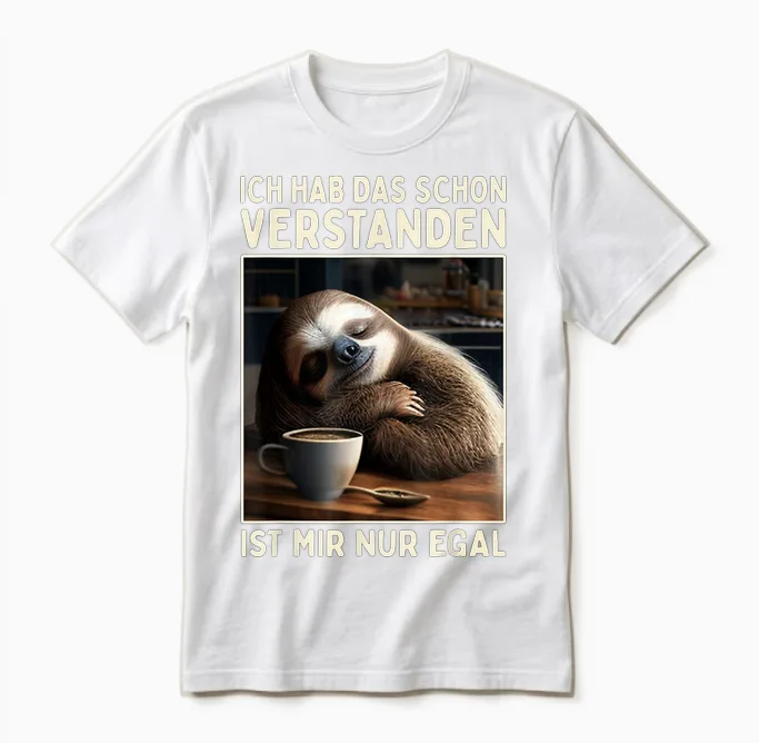 Hab Das Schon Verstanden Ist Mir Nur Egal Süßes Slotier T-Shirt, Black Unisex T-Shirt in White