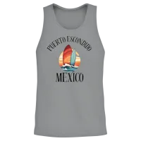 Puerto Escondido Oaxaca Mexico Surfboards Design Unisex Tank Top - Sport Grey – 2