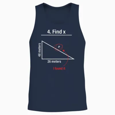 Find X Lustiger Spruch Mathe Spruch Mathematiker Geschenkide Unisex Tank Top - Navy