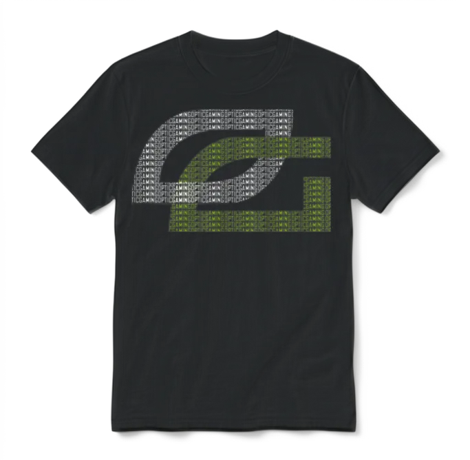 Optic Gaming Logo White Spell Out Mp Unisex T-Shirt - Black