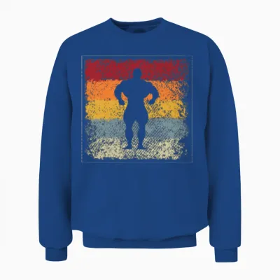 Bodybuilding Retro Unisex Sweatshirt - Royal