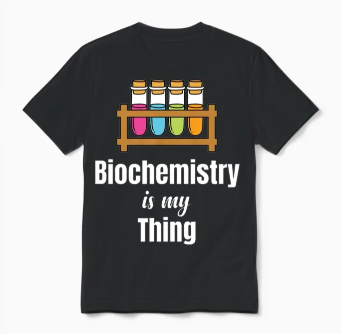 Biochemistry Is My Thing Scientist Microbiology Unisex T-Shirt in Black