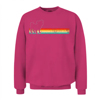 Pug Retro Unisex Sweatshirt - Heliconia