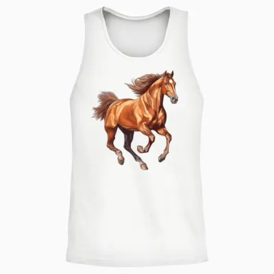 Horse Unisex Tank Top - White