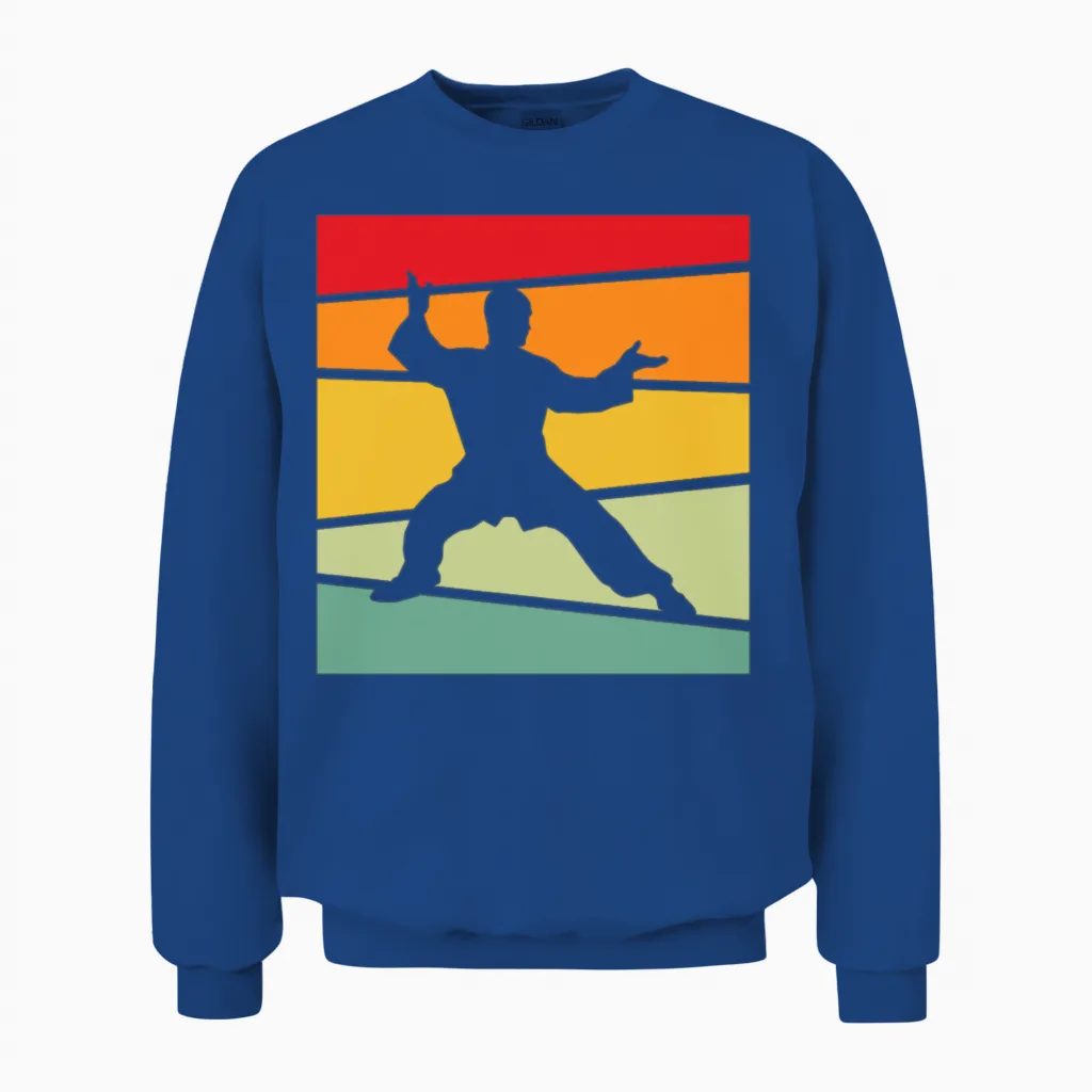 Mma Retro Boxing & Unisex Sweatshirt in Royal