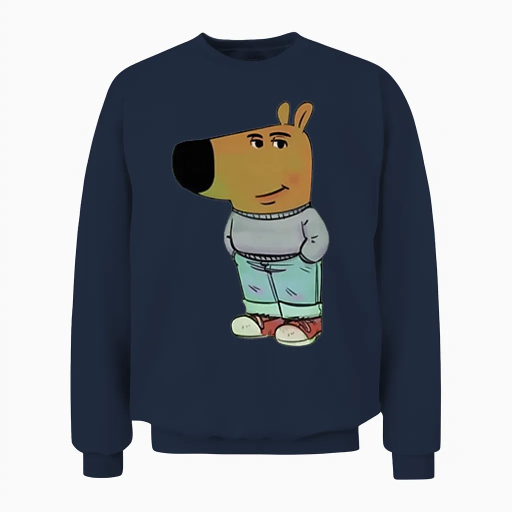 T-Shirt - Chill Guy Entspannter Typ - Unisex Erwachsene - Schwarz - S - Kurzarm - Klassisch - Cartoon - Lustiges Design Fรผr Meme Fans Unisex Sweatshirt in Navy