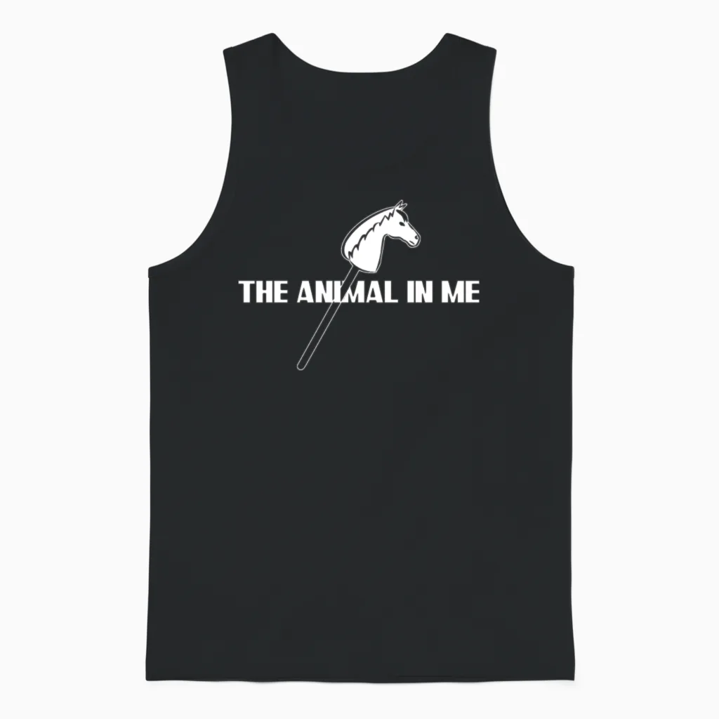 Hobby Horsing Joke Hobby Horse Unisex Tank Top in Black
