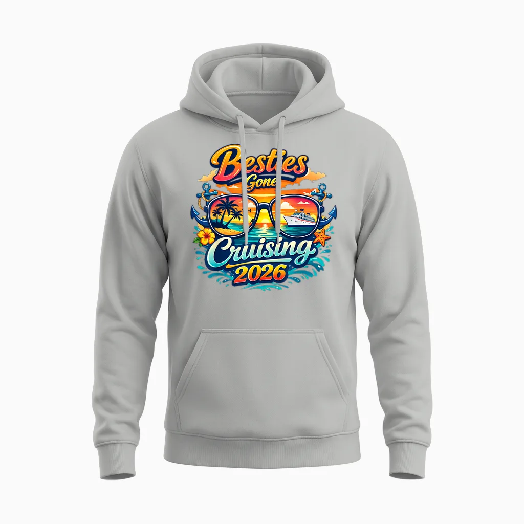 Coole Passende Kreuzfahrt 2026 Für Mädchen Unisex Hoodie in Ash