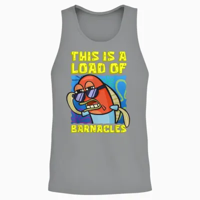 Mademark X Spongebob Squarepants - This Is a Load of Barnacles Funny Spongebob Fish Joke Unisex Tank Top - Sport Grey