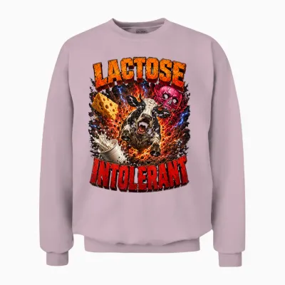 Milch Lustiges Laktose Intolerant Meme Unisex Sweatshirt - Light Pink
