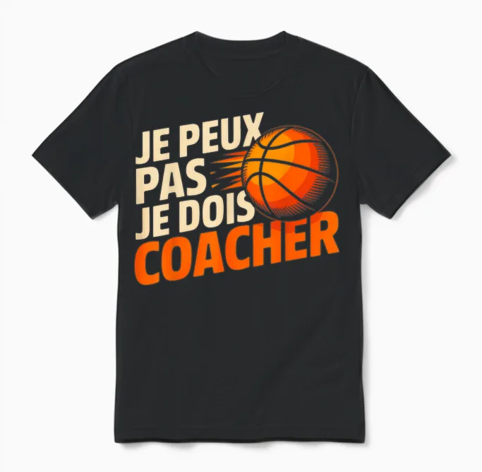I Can't I Have to Coach Basket Coach Fans Unisex T-Shirt in Black