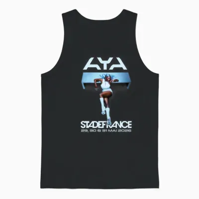 Aya Nakamura Merch Officiel Tournée Stade De France 2026 Manche Longue Unisex Tank Top - Black