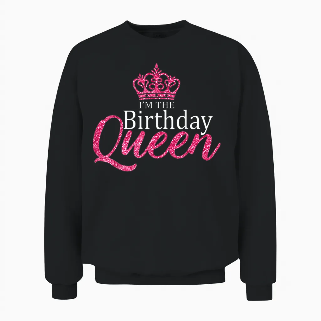 I'm the Birthday Queen Coole Passende Geburtstagsparty Fรผr Paare Unisex Sweatshirt in Black