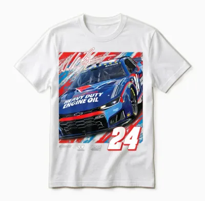 Nascar - William Byron - Valvoline Full Throttle Unisex T-Shirt - White