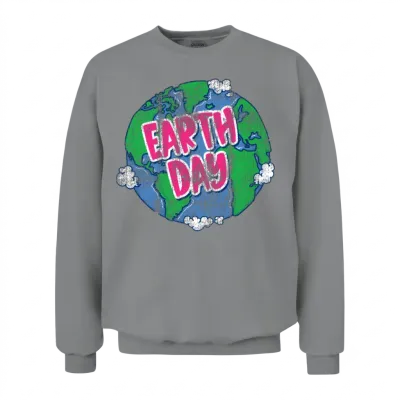 Earth Day Retro Unisex Sweatshirt - Sport Grey