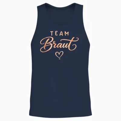 Jga T-Shirt Frauen Junggesellenabschied Poltern Team Braut Unisex Tank Top - Navy