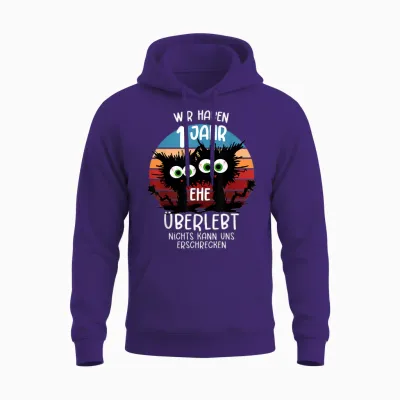 Papierne Hochzeit Ehemann Papierhochzeit 1. Hochzeitstag Unisex Hoodie - Purple