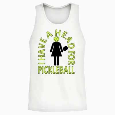 Funny Pickleball Women Unisex Tank Top - White