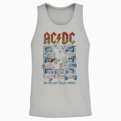 Offizielle Ac/dc Blow Up Your Video Rockmusik Band Logo Unisex Tank Top - Ash