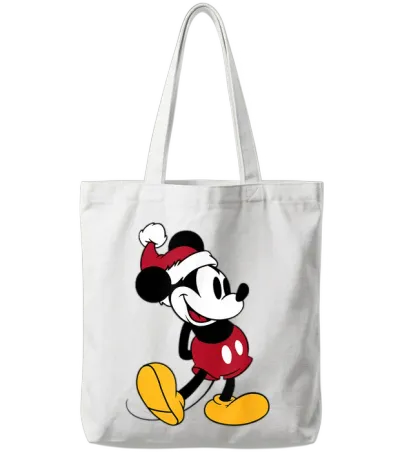 Disney - Classic Mickey Mouse Holiday Tote Bags - White