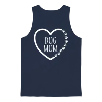 Dog Mom Dog Mother Dog Love Dog Heart Cute Dog Mom Unisex Tank Top - Navy – 1