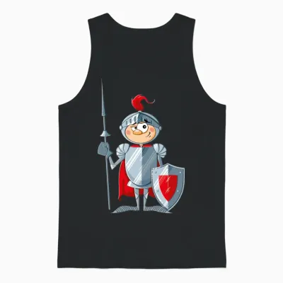 Cartoons-Funny-Knight Unisex Tank Top - Black