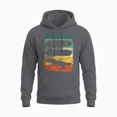 Skate Retro Unisex Hoodie - Charcoal