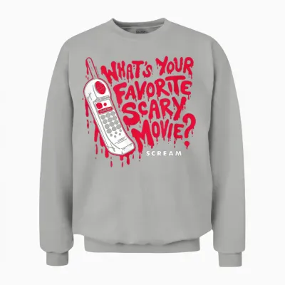 Scream - Favorite Scary Movie Unisex Sweatshirt - Ash