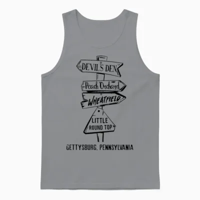 Gettysburg Civil War Landmarks Unisex Tank Top - Sport Grey
