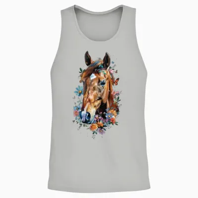 Quarter Horse Unisex Tank Top - Ash