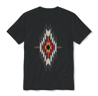 Native American Sunburst Unisex T-Shirt - Black