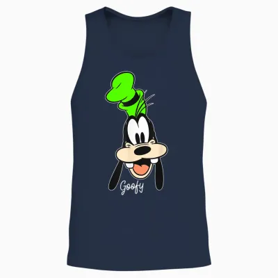 Disney Mickey and Friends Goofy Big Face Vintage Portrait Unisex Tank Top - Navy