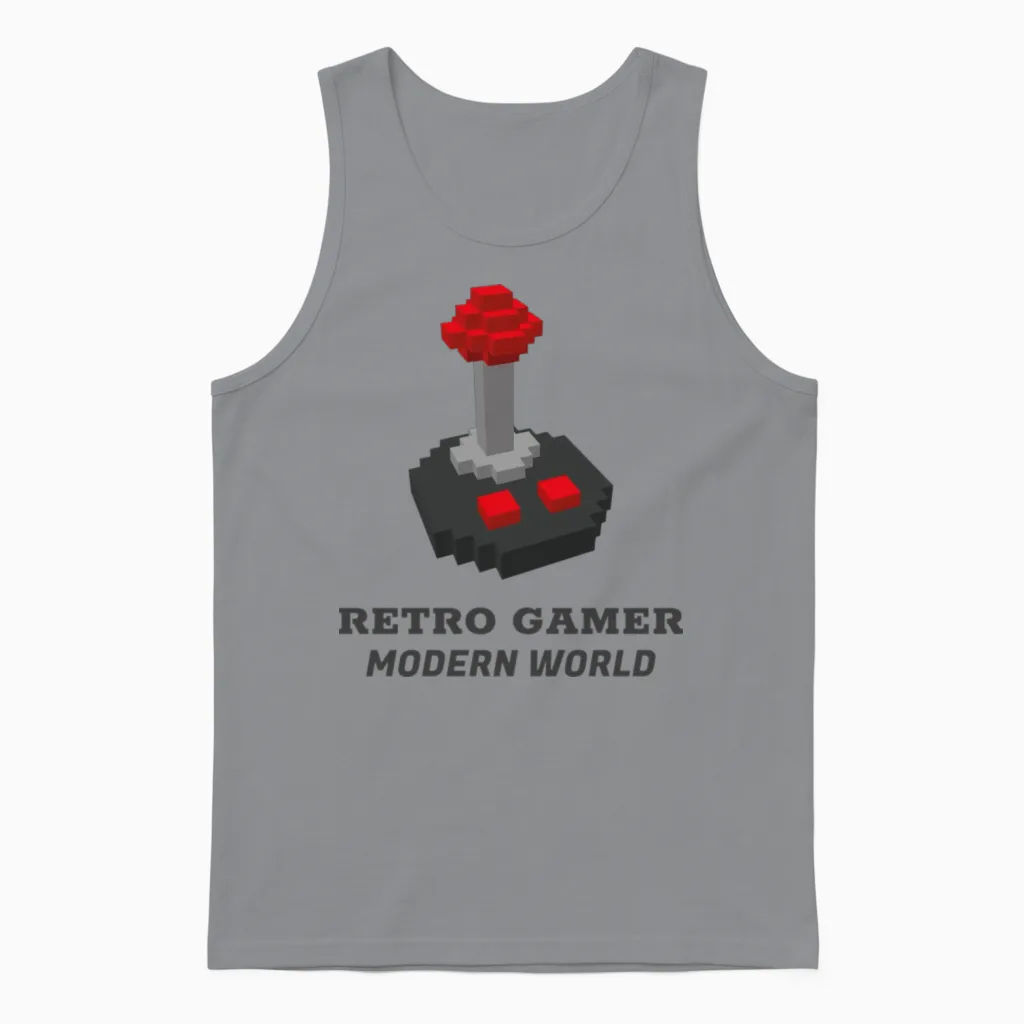 Retro Gamer, Modern World Gaming Unisex Tank Top - Sport Grey
