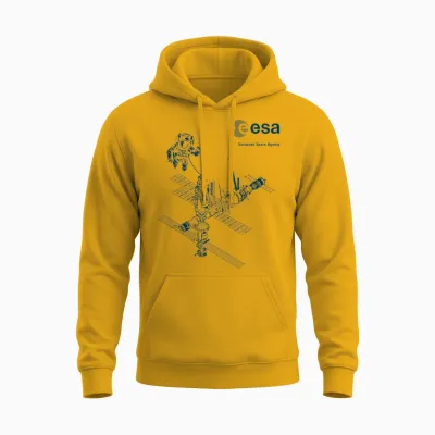 Esa Iss Internationale Raumstation Astronaut Blau Esa Iss Internationale Raumstation Astronaut Unisex Hoodie - Gold