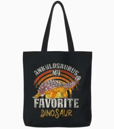 Ankylosaurus My Favorite Dinosaurier Design Für Paläontologen Tote Bags - Black