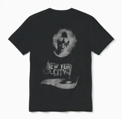 Offizielles John Lennon Nyc Rock Musik Band 60s Unisex T-Shirt - Black