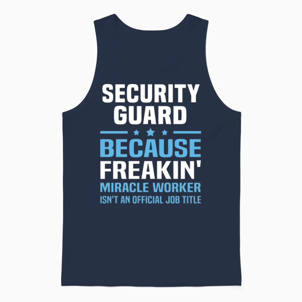 Security Guard Unisex Tank Top in Navy