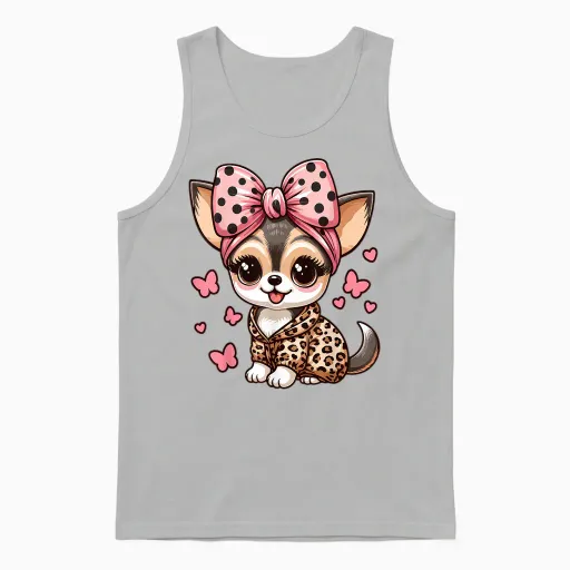 I Love My Chihuahua | J'aime Mon Chihuahua Unisex Tank Top - Ash