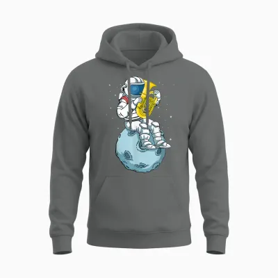 Astronaut Tuba Spieler Musikliebhaber Kinder Big Band Tuba Unisex Hoodie - Graphite Heather