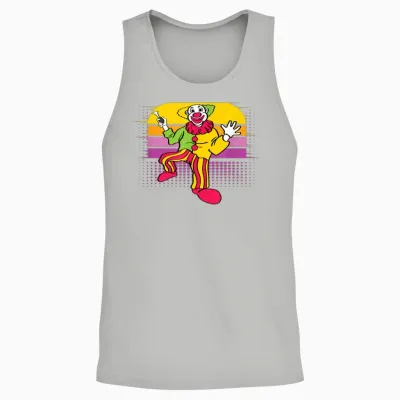 Funny Clown Acrobatics Unisex Tank Top - Ash
