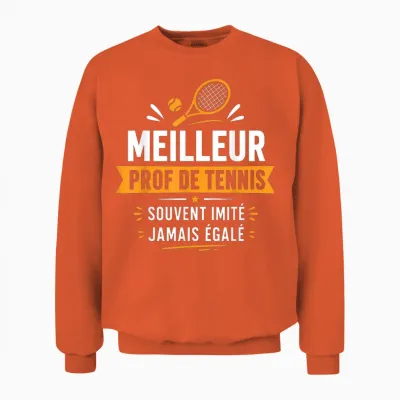 Sport Humor Profession Teacher Best Tennis Teacher Unisex Sweatshirt - Orange