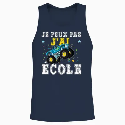 Je Peux Pas J'ai School Fun Back to School 2025 Unisex Tank Top - Navy