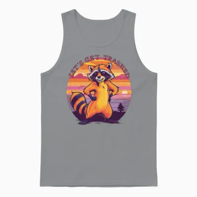 Funny Raccoon Retro Vintage Unisex Tank Top - Sport Grey