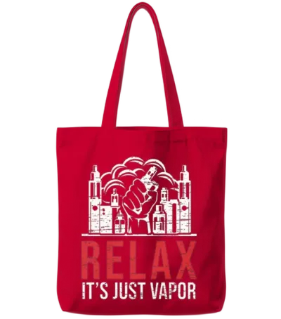It's Just Vapor Vape Smoker E Cigarette Vaping Tote Bags - Red
