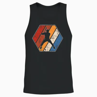 Baseball Retro Unisex Tank Top - Black