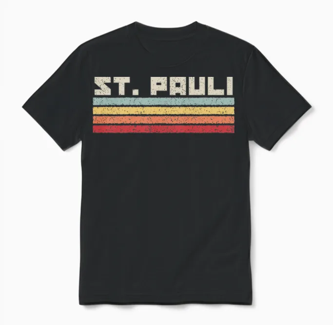 St Paulian Hambourg Nord Allemagne Nord Patrie T-Shirt Haut De Gamme Unisex T-Shirt in Black