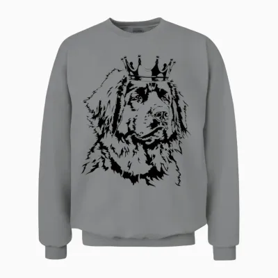 Funny Leonberger Dog Crown Dog Mom Unisex Sweatshirt - Sport Grey