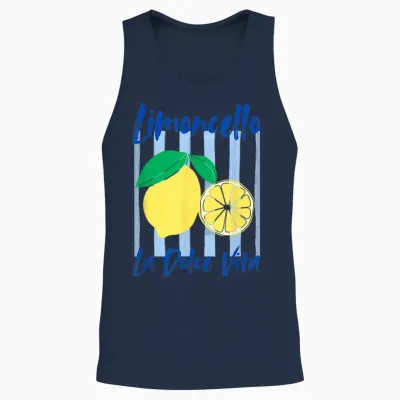 Limoncello La Dolce Vita Italian Lemon Vacances D'été Unisex Tank Top - Navy